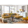 ECKSOFA in Mikrofaser Gelb  305/224 cm  - Gelb/Schwarz, Design, Textil/Metall (305/224cm) - Dieter Knoll