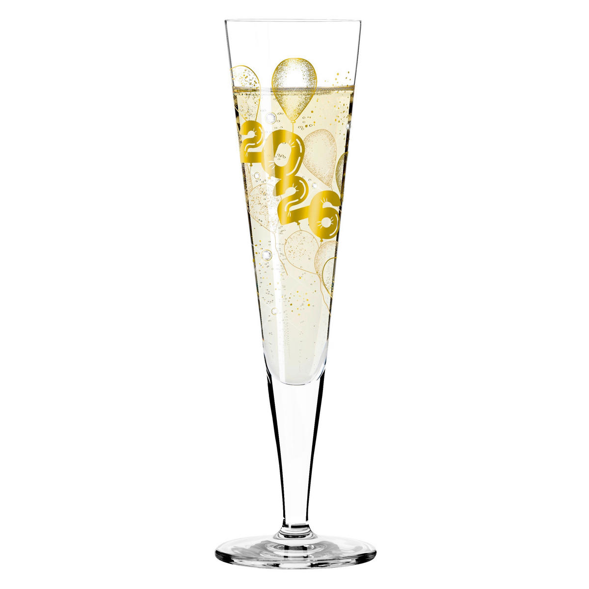 CHAMPAGNERGLAS 205 ml  - Transparent/Goldfarben, Basics, Glas (7,2/24,0cm) - Ritzenhoff