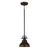 HÄNGELEUCHTE 20.3/31.4 cm    - Bronzefarben, Design, Glas/Metall (20.3/31.4cm) - Elstead Lighting