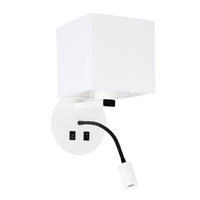 VÄGGLAMPA Magnum 21.5/16/40 cm   - vit, Klassisk, metall (21.5/16/40cm)