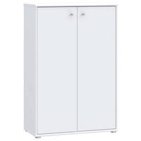 KOMMODE 73,7/111,1/34,8 cm  in Weiss  - Weiss/Alufarben, Design, Holzwerkstoff (73,7/111,1/34,8cm)