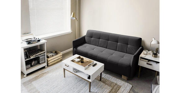 SCHLAFSOFA in Anthrazit - Anthrazit/Naturfarben, Design, Holz/Textil (165/92/102cm) - Novel