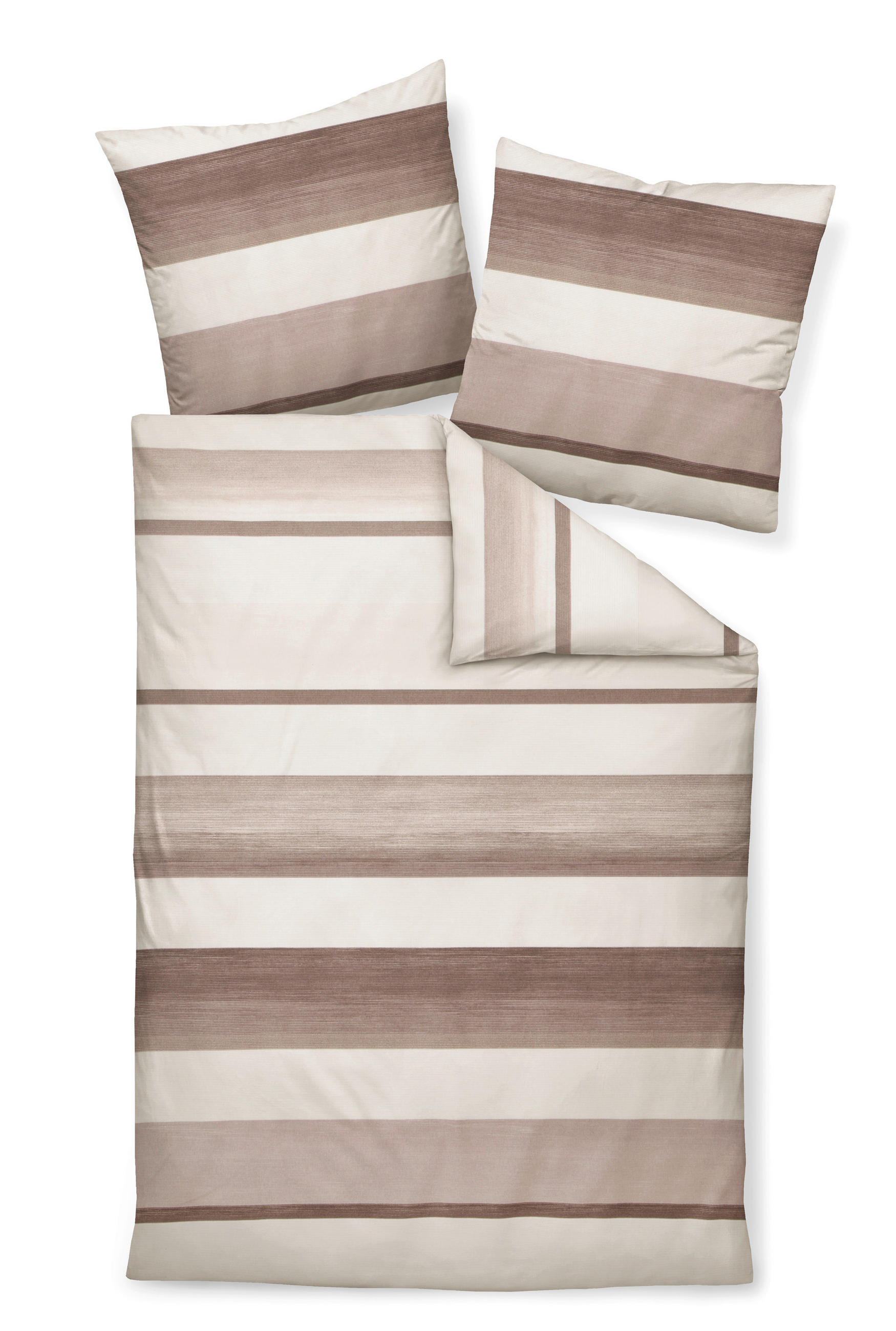 BETTWÄSCHE Davos Biber 135/200 cm  - Beere/Beige, Basics, Textil (135/200cm) - Janine