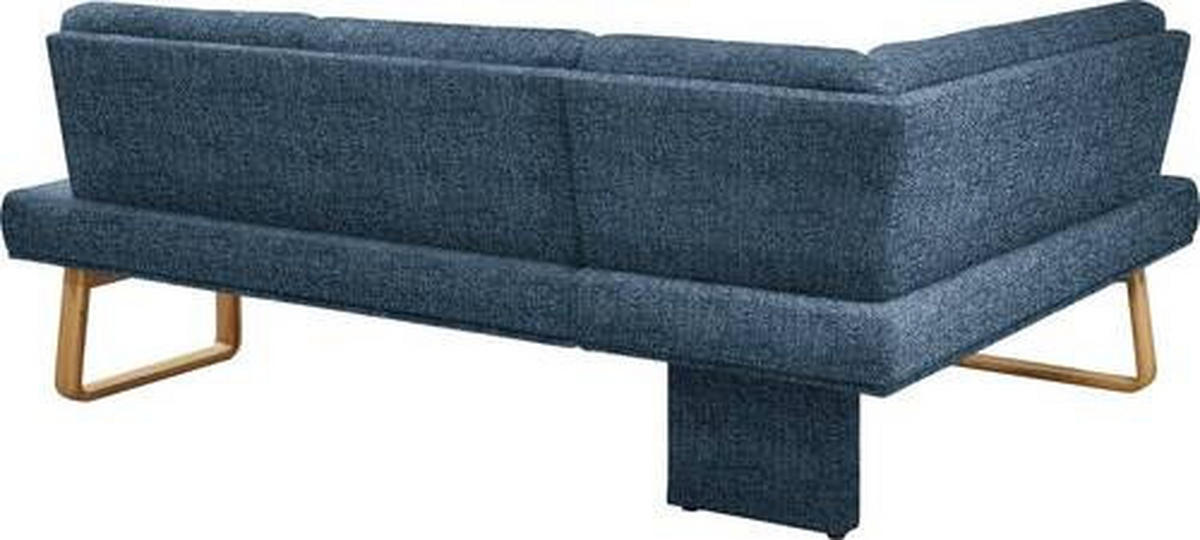 ECKBANK 174/265 cm  in Eichefarben, Dunkelblau  - Eichefarben/Dunkelblau, Design, Holz/Textil (174/265cm) - Dieter Knoll
