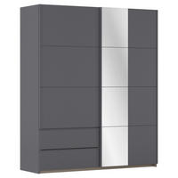 SCHWEBETÜRENSCHRANK in Grau  - Grau, Modern, Holzwerkstoff (175/210/59cm) - Rauch Möbel