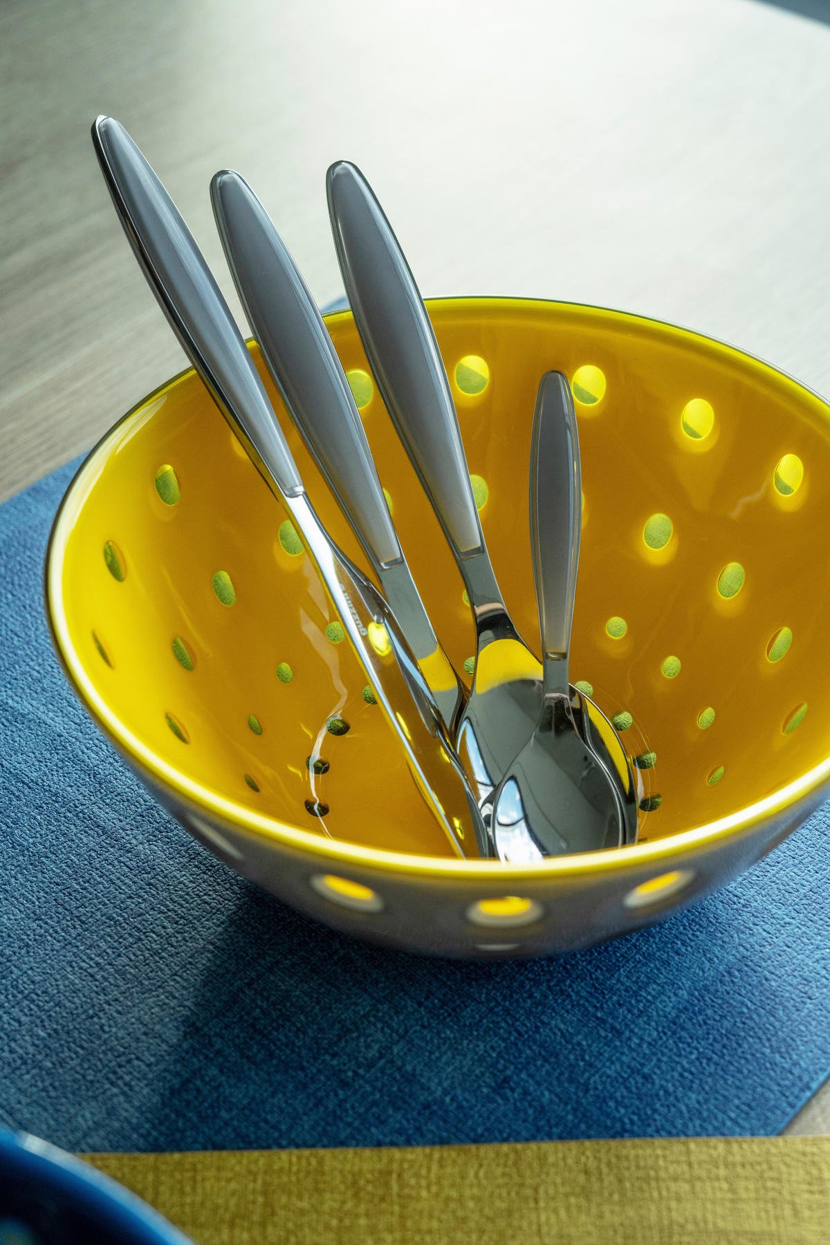 BESTECKSET Feeling 24-teilig Edelstahl  - Hellgrau, Basics, Kunststoff/Metall (15,8/7,5/25,5cm) - GUZZINI