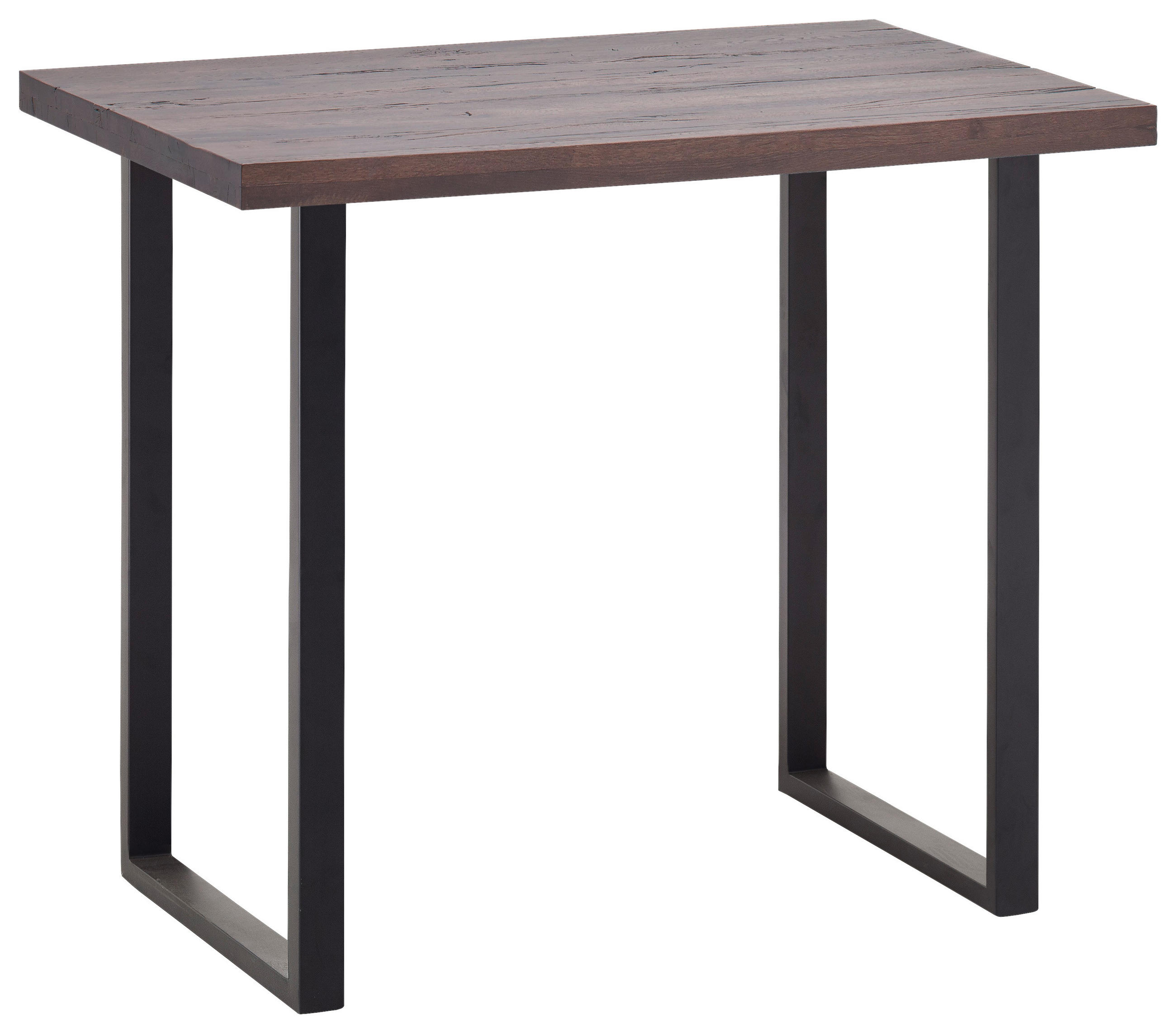 BARTISCH Eiche massiv rechteckig Anthrazit, Eichefarben - Eichefarben/Anthrazit, Design, Holz/Metall (120/80/95cm) - Novel