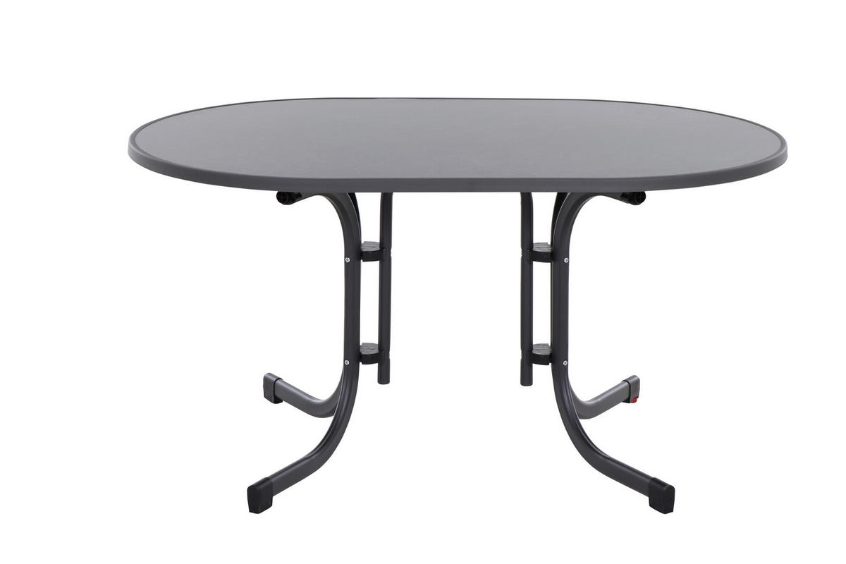GARTENGARNITUR 5-teilig Stahl  - Anthrazit/Senfgelb, Basics, Kunststoff/Metall (90/81/140cm) - Siena Garden