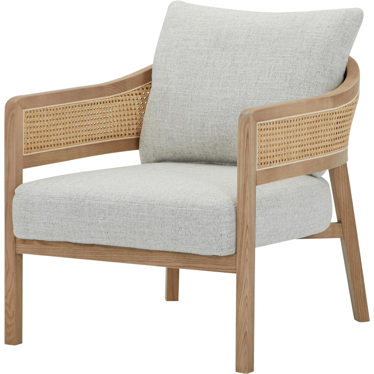 FOTEL - világosszürke, Lifestyle, textil/fa (71/73/80cm) - Livetastic
