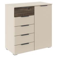 KOMÓD 80/84/40 cm  - Pezsgő/sötét tölgy, Trend, faalapú anyag (80/84/40cm) - Carryhome
