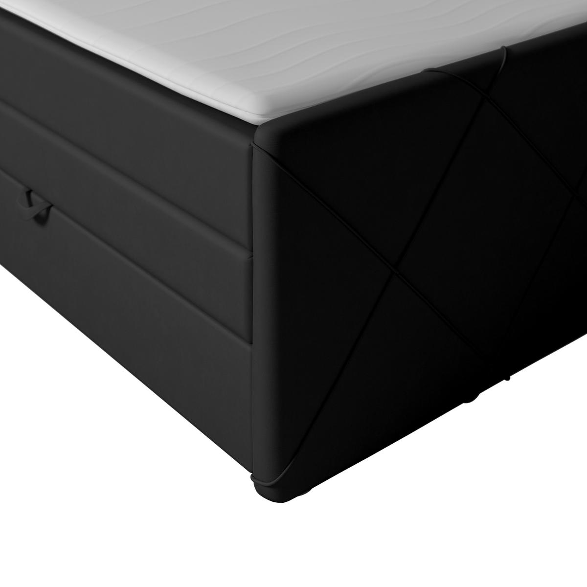 BOXSPRINGBETT 180/200 cm  in Schwarz  - Schwarz, Modern, Holz/Textil (180/200cm) - MID.YOU