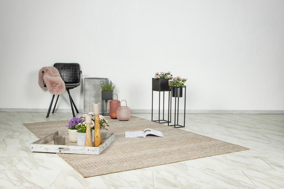 FLACHWEBETEPPICH  Wohnzimmer 120/170 cm Naturfarben rechteckig  - Naturfarben, Basics, Textil (120/170cm) - Kayoom