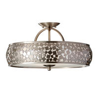 TAKLAMPA Zara 49.5/27.6 cm  - silver, Romantik / Lanthus, metall/glas (49.5/27.6cm) - Elstead Lighting
