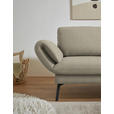 ECKSOFA  in Flachgewebe Sandfarben  255-365/175-224 cm  - Sandfarben/Schwarz, Design, Textil/Metall (255-365/175-224cm) - Dieter Knoll