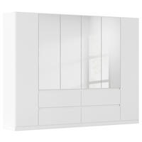 DREHTÜRENSCHRANK in Weiss, Silberfarben  - Weiss/Silberfarben, Basics, Holzwerkstoff (271/210/54cm) - Rauch Möbel