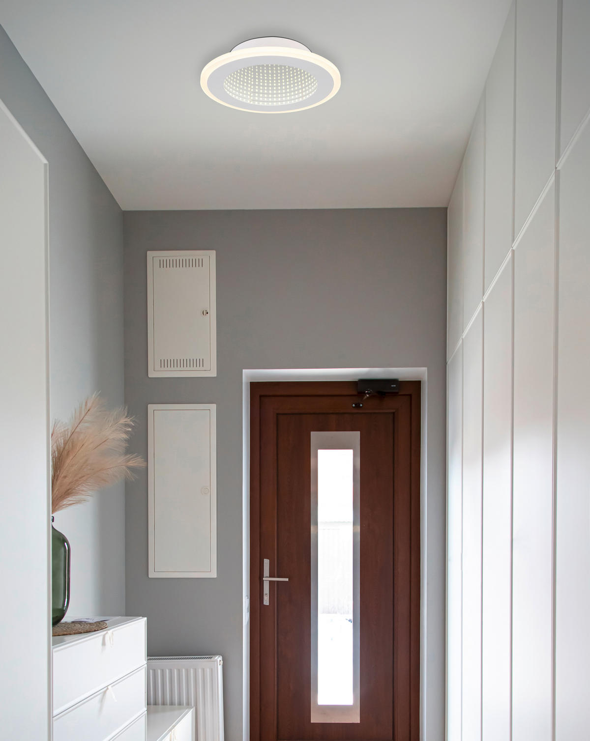 LED-DECKENLEUCHTE 12 W  22,5/4 cm    - Weiss/Opal, Design, Kunststoff/Metall (22,5/4cm) - Globo