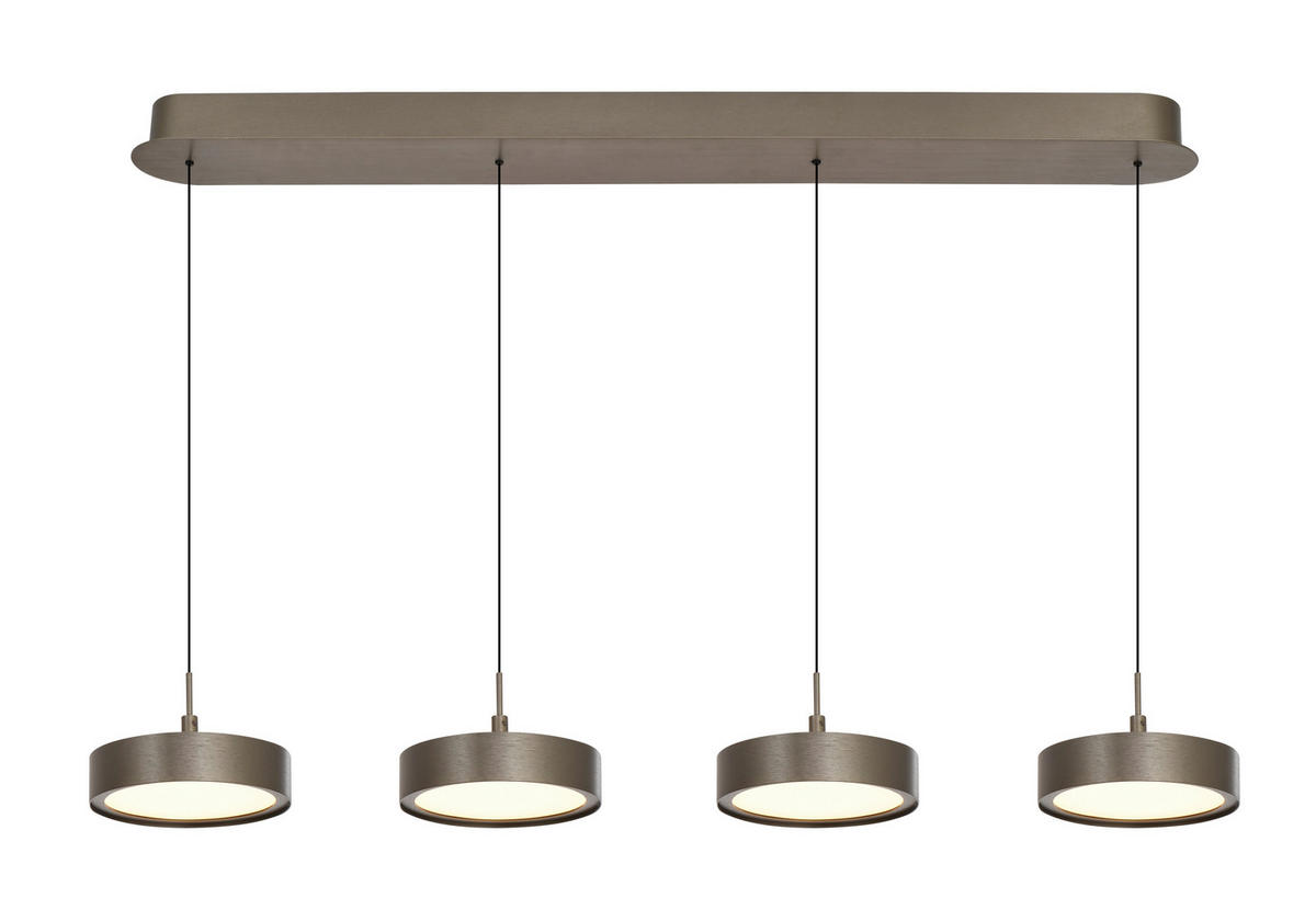 LED-HÄNGELEUCHTE Valensole 105/150/17,5 cm  - Bronzefarben, Design, Metall (105/150/17,5cm)