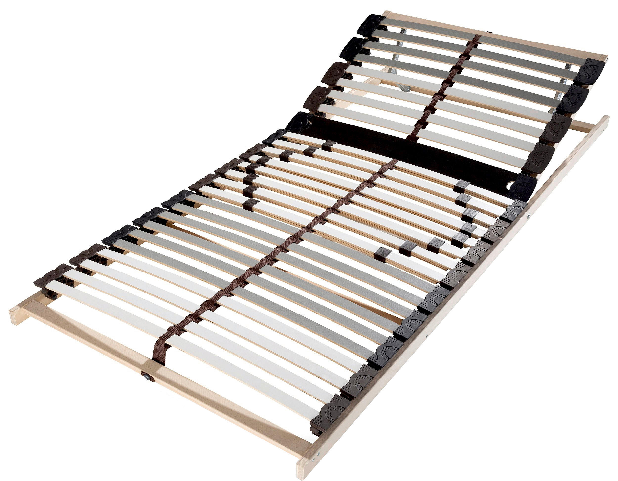 LATTENROST 80/200 cm Kopfteil, Mittelzone verstellbar, Birke, Buche  - Naturfarben/Weiß, Basics, Holz (80/200cm) - Boxxx