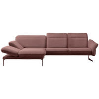 ECKSOFA  in Webstoff Rosa  203/299 cm  - Anthrazit/Rosa, Design, Textil/Metall (203/299cm) - Himolla