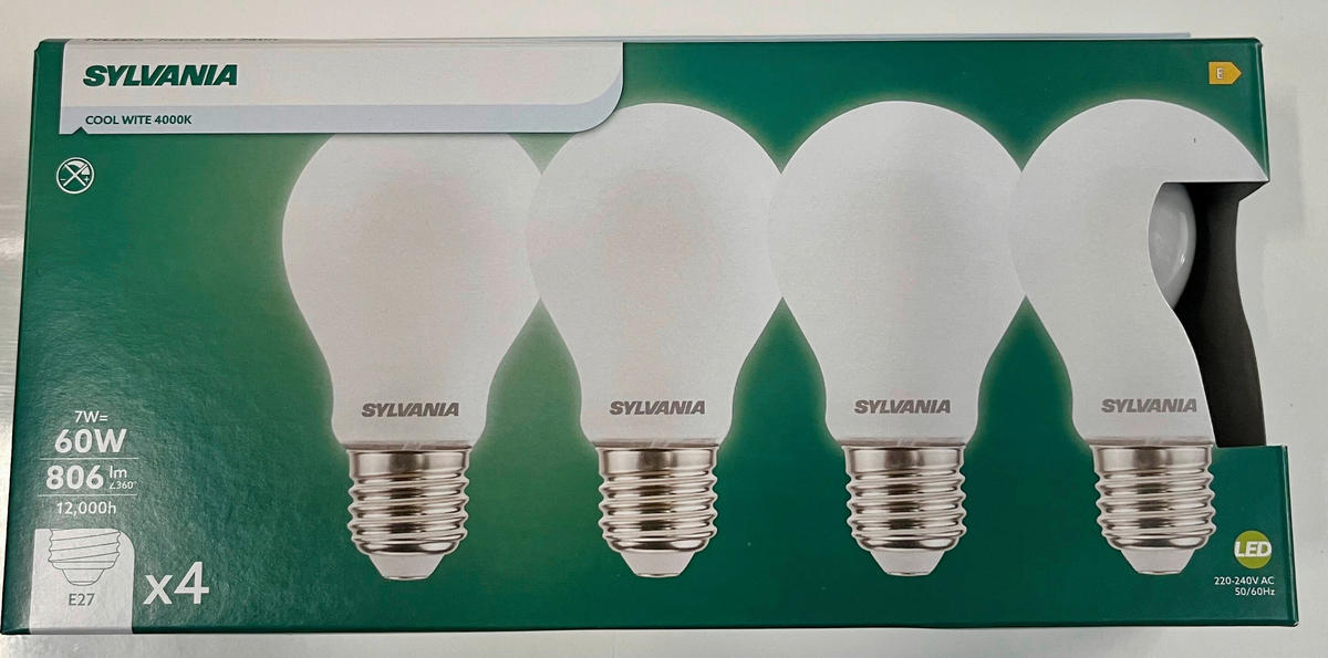 LED FILAMENT IZZÓ   7 W E27  - magasfényű fehér, Basics, üveg/fém (60/108/60cm)