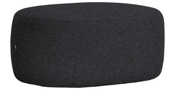 HOCKER in Textil Anthrazit - Anthrazit/Schwarz, MODERN, Kunststoff/Textil (88/43/66cm) - Hom`in