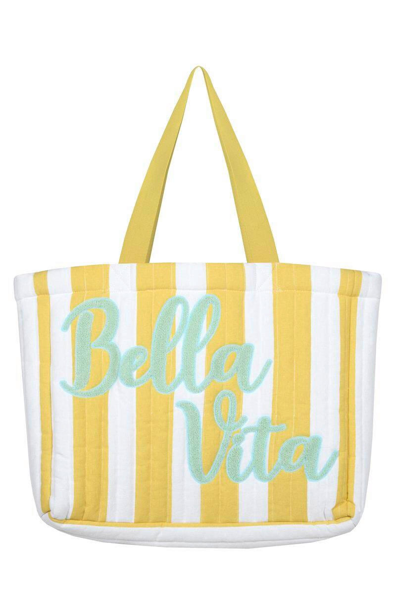 TORBA ZA NA PLAŽO - rumena, Design, tekstil (44/35/10cm) - Esposa