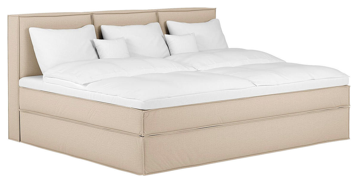 BOXSPRINGBETT 270/220 cm  in Beige  - Beige, Design, Textil (270/220cm) - home24