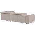 ECKSOFA Taupe Struktur  - Taupe/Schwarz, Design, Kunststoff/Textil (284/205cm) - Xora
