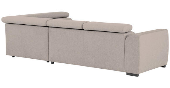 ECKSOFA Taupe Struktur - Taupe/Schwarz, Design, Kunststoff/Textil (284/205cm) - Xora