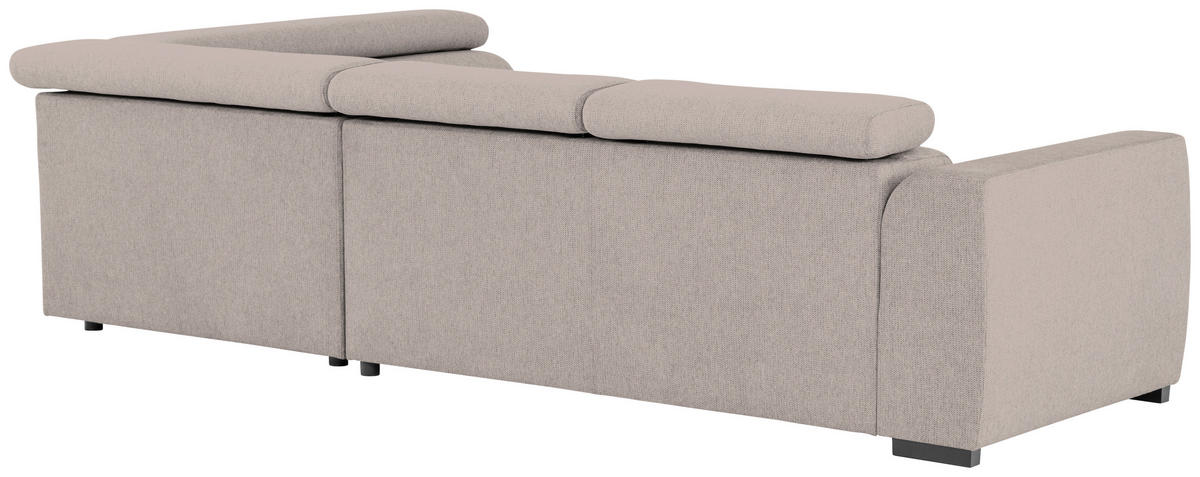 ECKSOFA in Struktur Taupe  - Taupe/Schwarz, Design, Kunststoff/Textil (284/205cm) - Xora