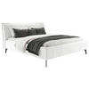 POLSTERBETT 180/200 cm  in Weiss  - Weiss/Schwarz, Design, Textil/Metall (180/200cm) - Lomoco