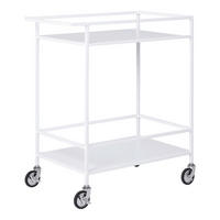 SERVERINGSVAGN i vit  - vit, Design, metall/trä (40/79/68cm)