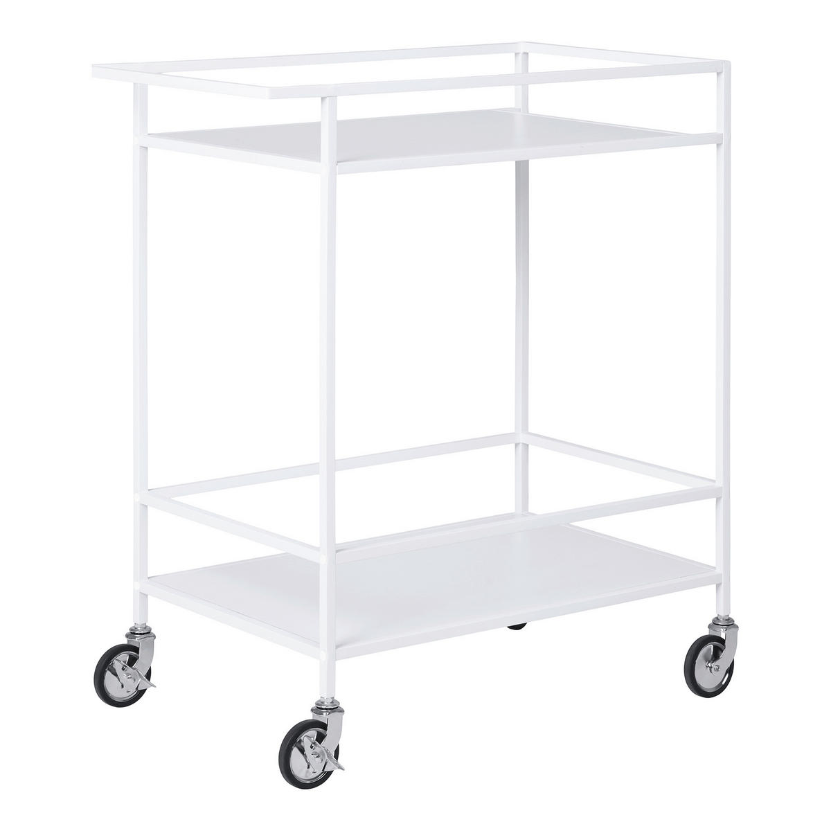 SERVERINGSVAGN i vit  - vit, Design, metall/trä (40/79/68cm)