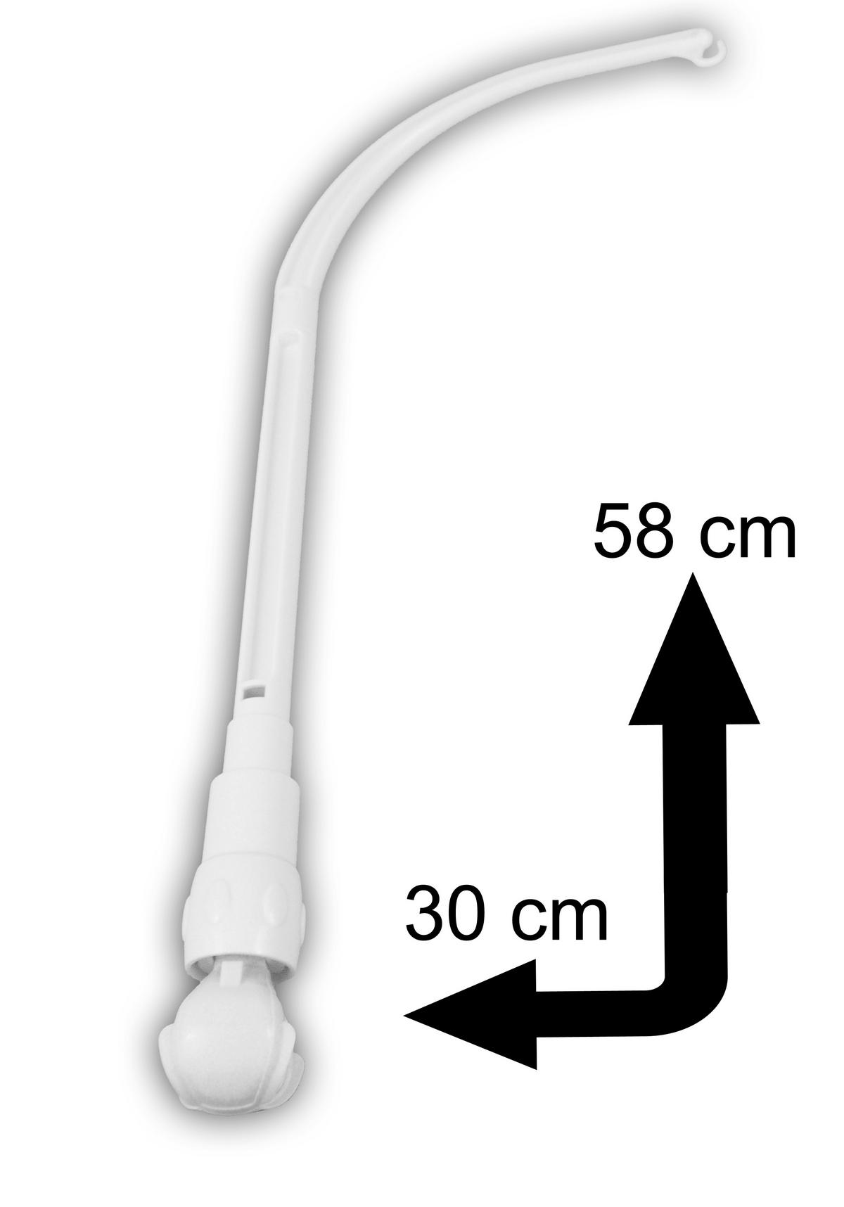 Niermann Mobilehalter für Rundstäbe  - Weiß, Basics, Kunststoff (30/58cm)