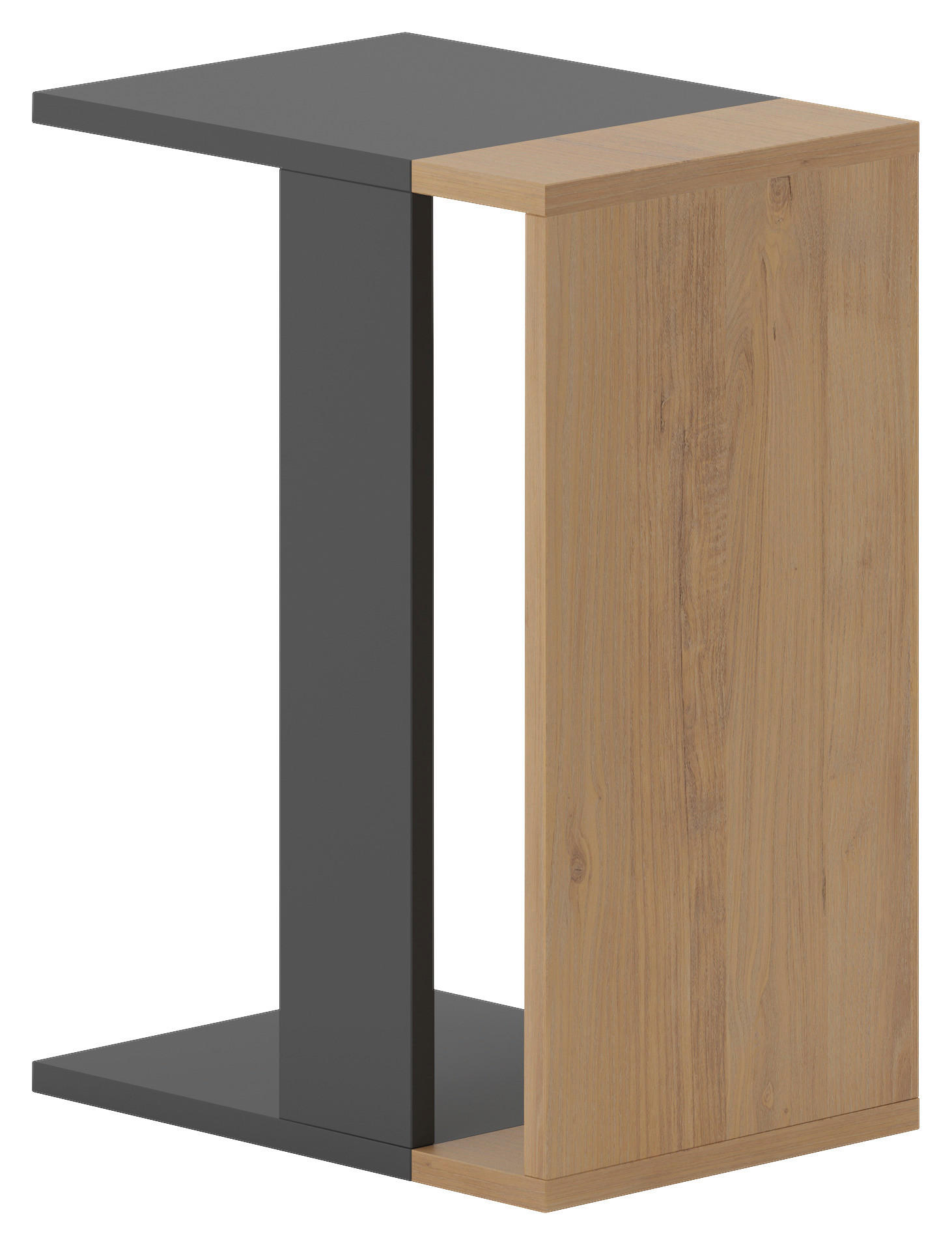 BEISTELLTISCH Anthrazit, Eichefarben rechteckig  - Eichefarben/Anthrazit, Design, Holzwerkstoff (30/57/40cm) - Livetastic