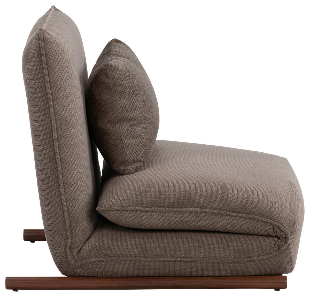 SESSEL in Samt Braun  - Dunkelbraun/Braun, Design, Textil/Metall (93/97/80cm) - MID.YOU