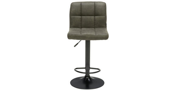 BARHOCKER in Metall, Textil Grau, Schwarz - Schwarz/Grau, Design, Textil/Metall (44,5/92-113/48cm) - Carryhome