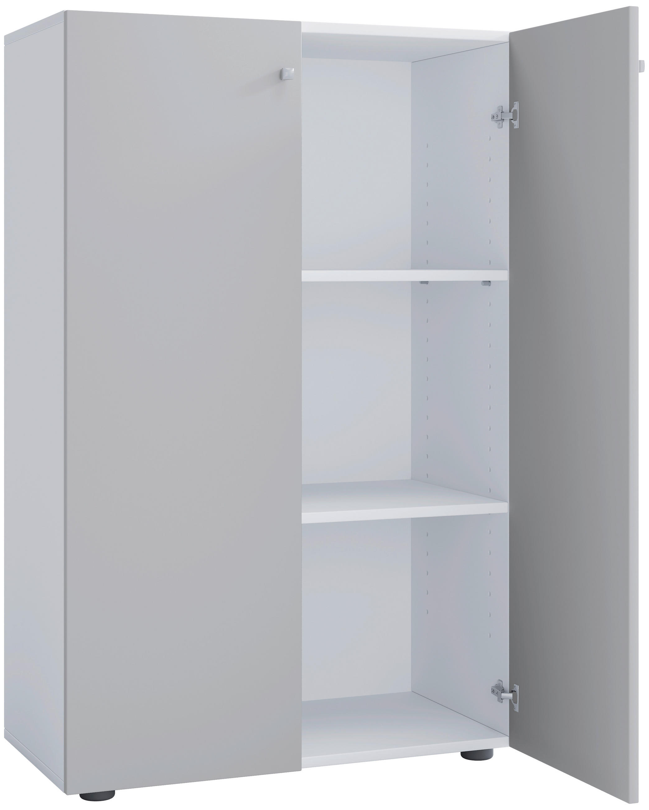 AKTENSCHRANK Grau, Weiß  - Weiß/Grau, Design, Holzwerkstoff (70/110/39cm) - MID.YOU