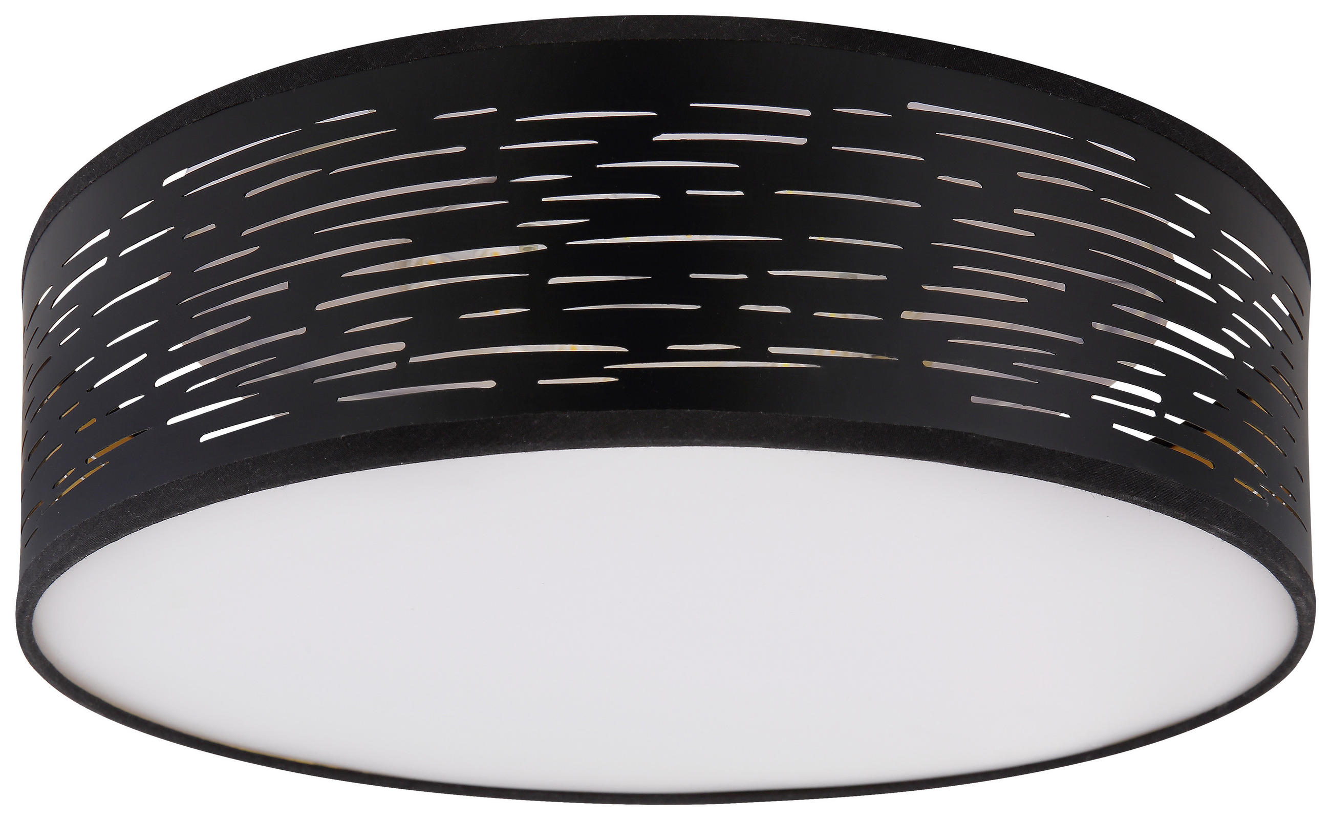 LED-DECKENLEUCHTE Tunno 38/13 cm - Schwarz/Weiß, Design, Kunststoff/Metall (38/13cm) - Globo