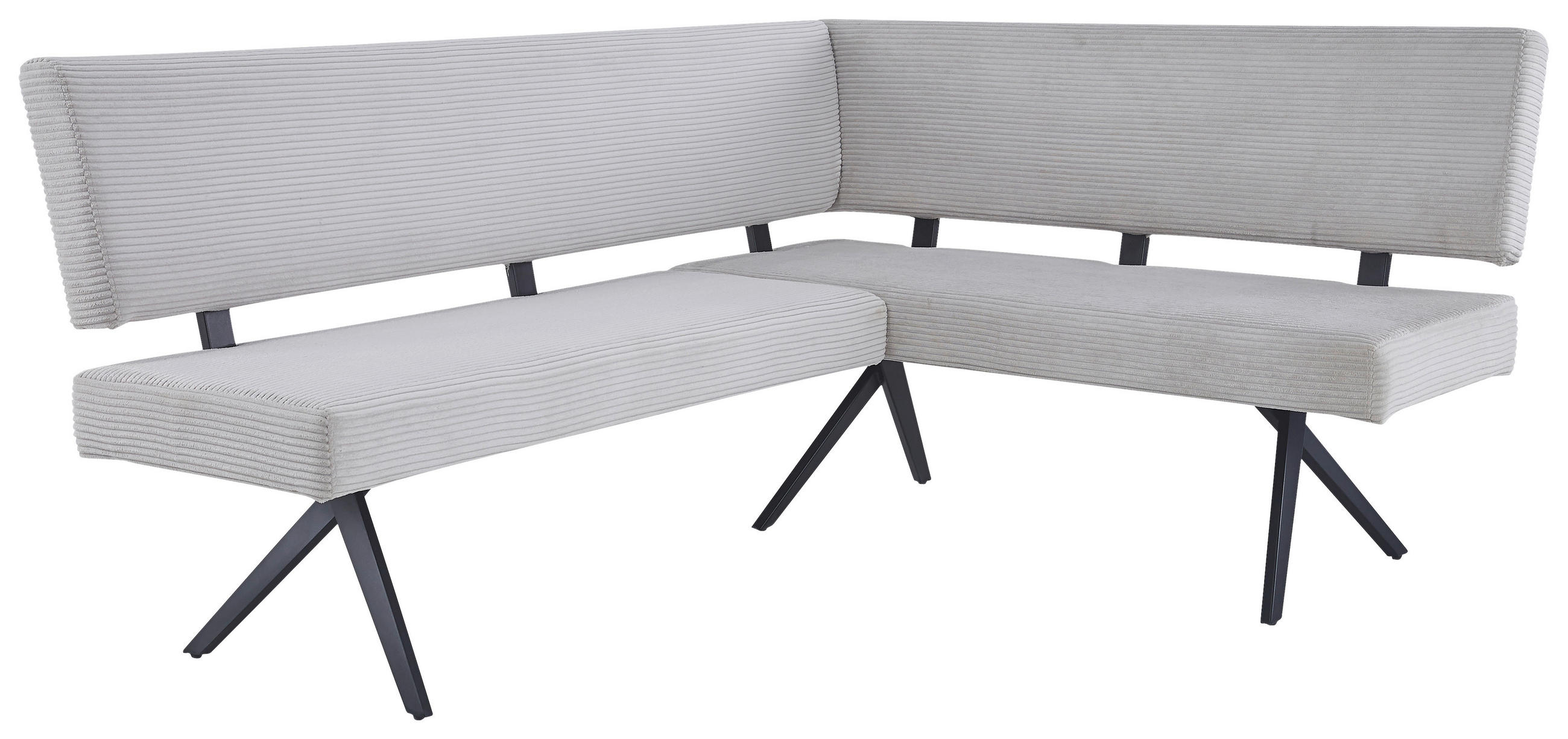 ECKBANK 190/150 cm  in Beige  - Beige/Schwarz, KONVENTIONELL, Textil/Metall (190/150cm) - MID.YOU