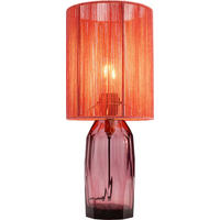 TISCHLEUCHTE 18/42/18 cm   - Lila/Orange, Design, Glas/Textil (18/42/18cm) - Kare-Design
