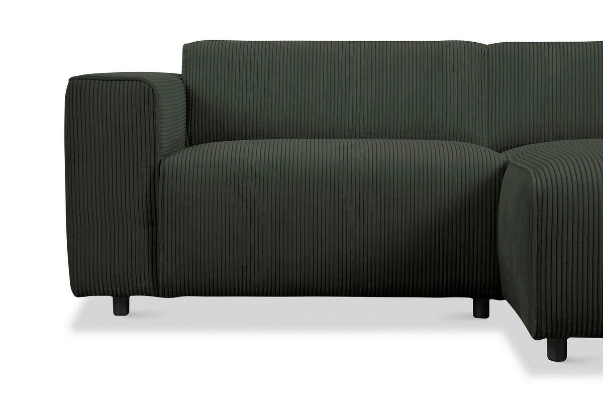 HÖRNSOFFA i manchester skogsgrön  - skogsgrön/svart, Design, textil/plast (234/161cm) - Livetastic