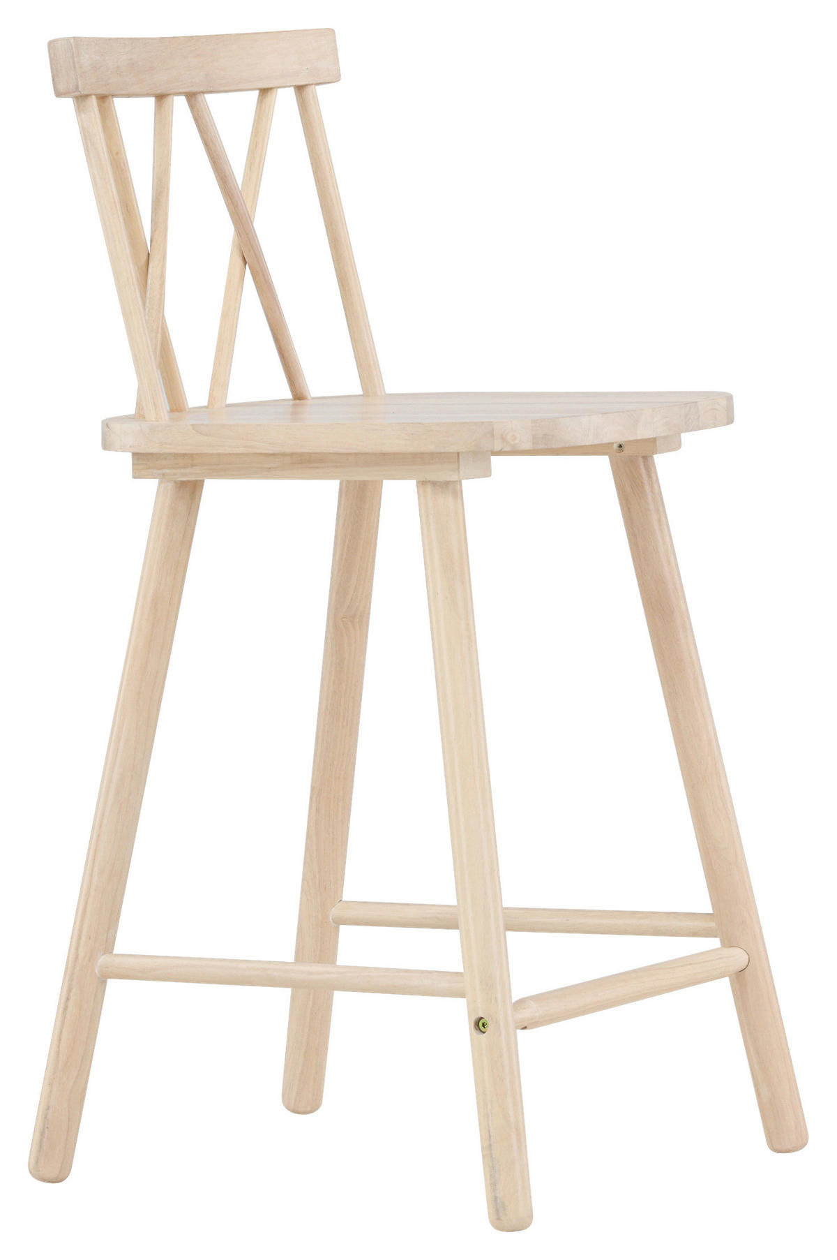 BARHOCKER-SET Weiß Kautschukholz abwischbar  - Weiß, Design, Holz (43/90/44cm) - Livetastic