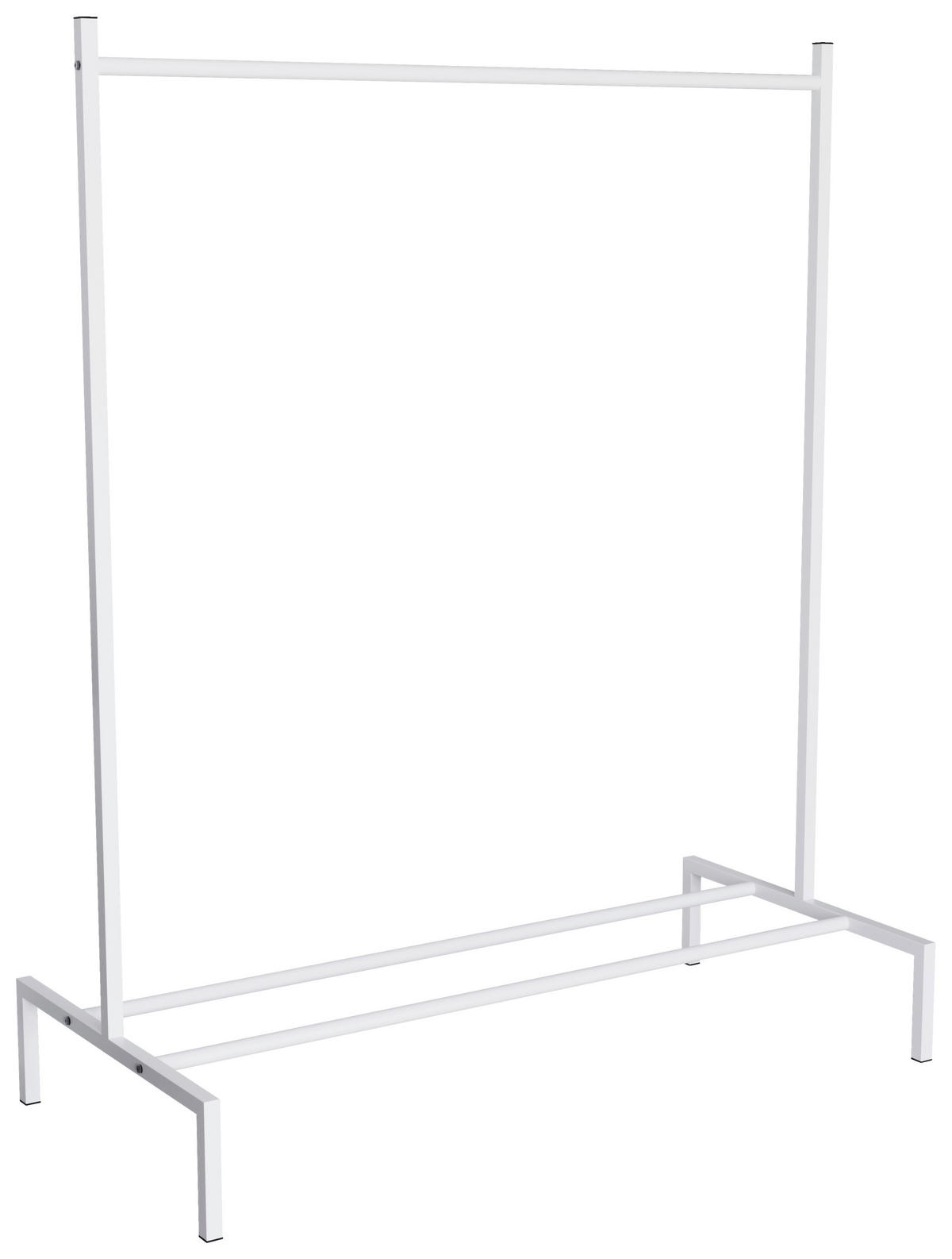 KLEIDERSTÄNDER in Weiß 103/132/52 cm   - Weiß, Design, Metall (103/132/52cm) - MID.YOU