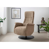 RELAXSESSEL LATINA Chenille Kopfteilverstellung, Fußteilverstellung, Rücken echt    - Hellbraun/Schwarz, MODERN, Textil/Metall (72/118/85-165cm) - Livetastic
