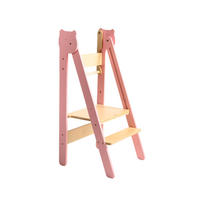 LERNTURM  - Pink/Naturfarben, Basics, Holz (38/90/40cm)