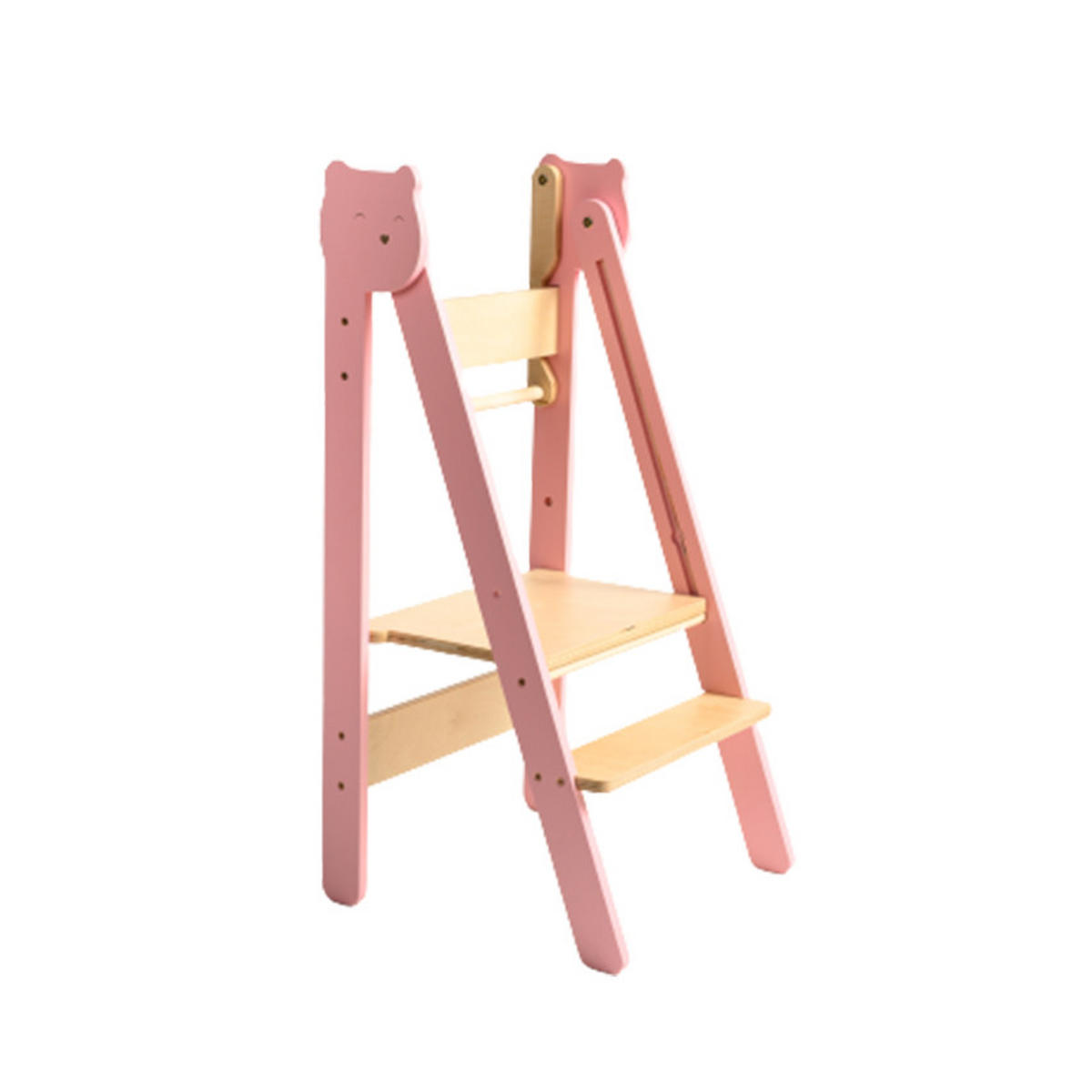 LERNTURM  - Pink/Naturfarben, Basics, Holz (38/90/40cm)