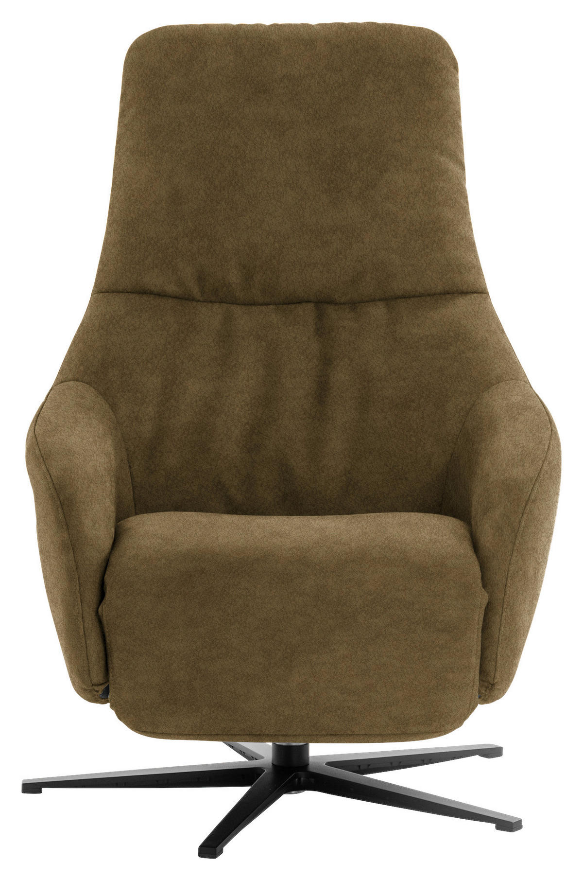 RELAXSESSEL in Textil Olivgrün  - Schwarz/Olivgrün, Design, Textil/Metall (77/108/95cm) - Chilliano