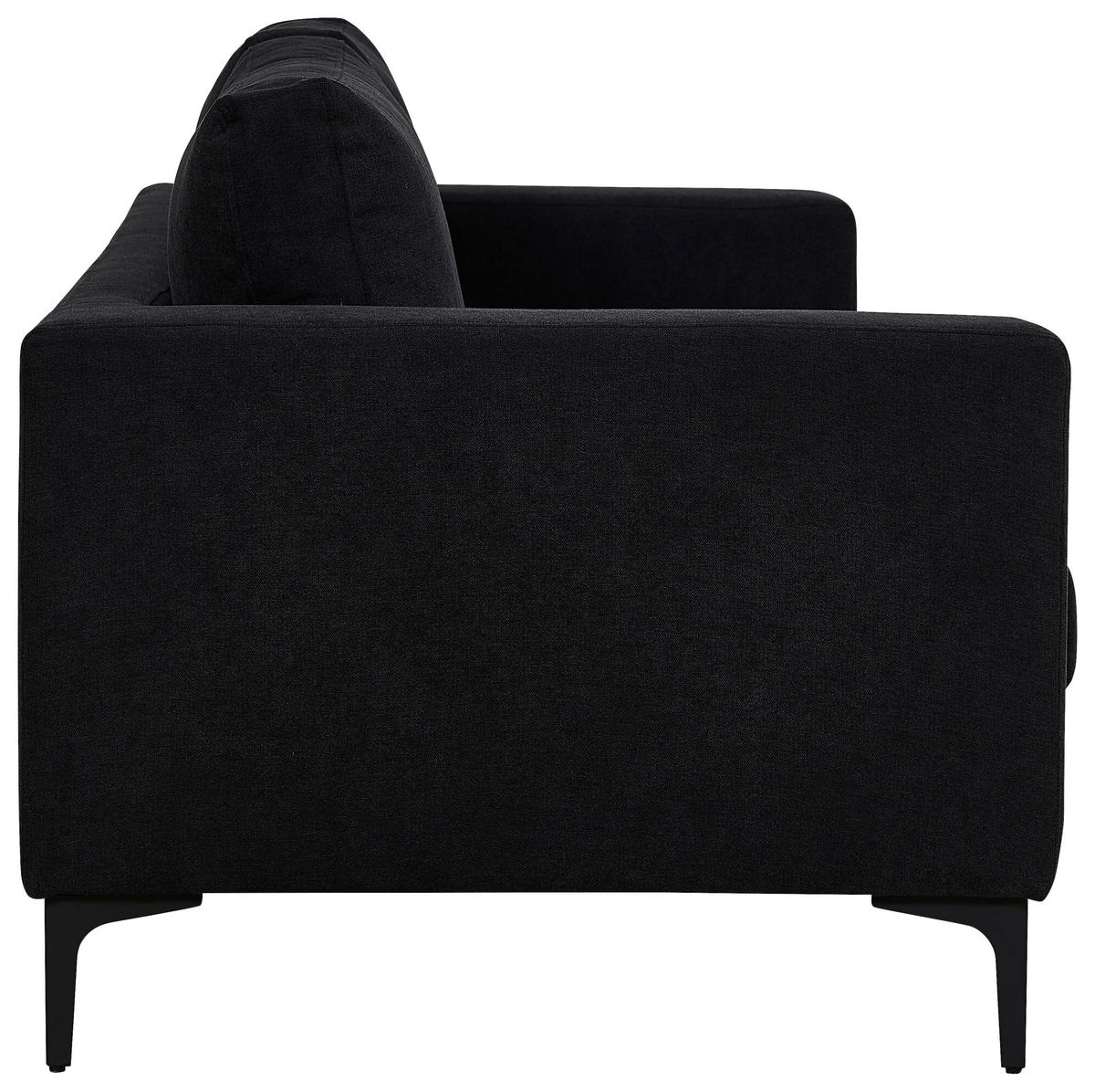 2-SITZER-SOFA Schwarz  - Schwarz, Design, Kunststoff/Textil (215/84/88cm) - Livetastic