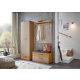 GARDEROBE 4-teilig  in 160/195/40 cm  - Taupe/Eichefarben, Design, Glas/Holz (160/195/40cm) - Novel